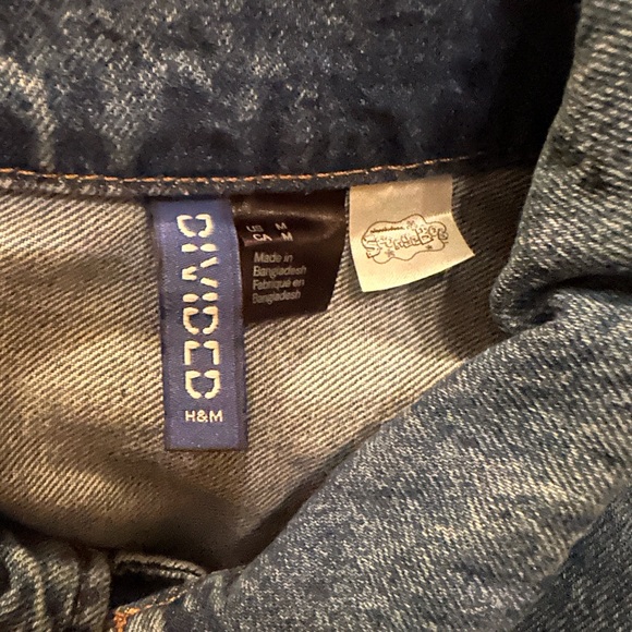 SpongeBob Graffiti Art Paint Style Jean Jacket M - Picture 7 of 7